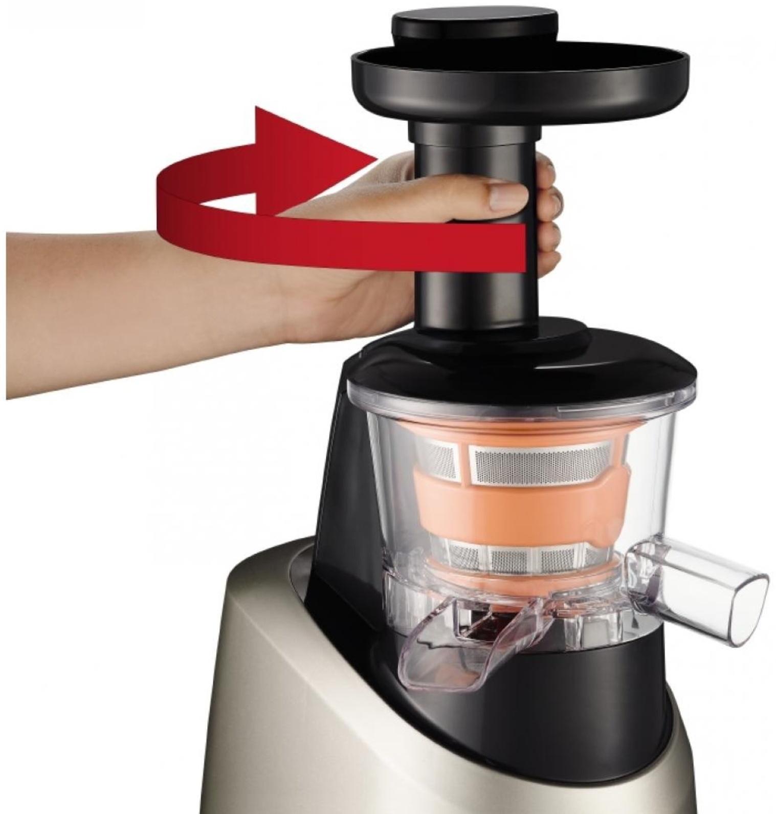 Соковыжималка Moulinex ZU255B10, шнековая, 200 Вт, 0.8 л, серебристая