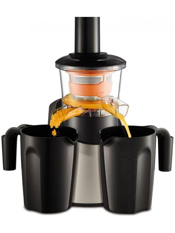 Соковыжималка Moulinex ZU255B10, шнековая, 200 Вт, 0.8 л, серебристая