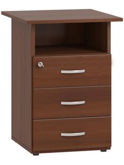 Тумба, 600 × 600 × 750 мм, 3 ящика, цвет орех мария луиза