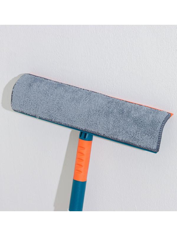 Окномойка с насадкой из микрофибры Raccoon, стальная телескопическая ручка, 28×7×68(102) см, цвет МИКС