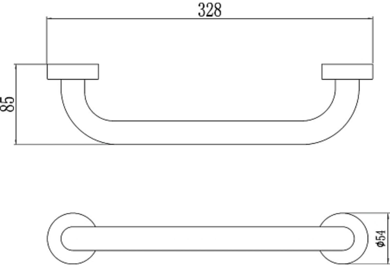 Поручень для ванной Savol S009-30, 300 мм, хром