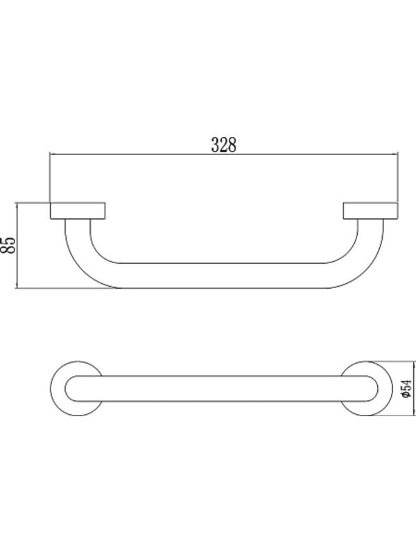 Поручень для ванной Savol S009-30, 300 мм, хром