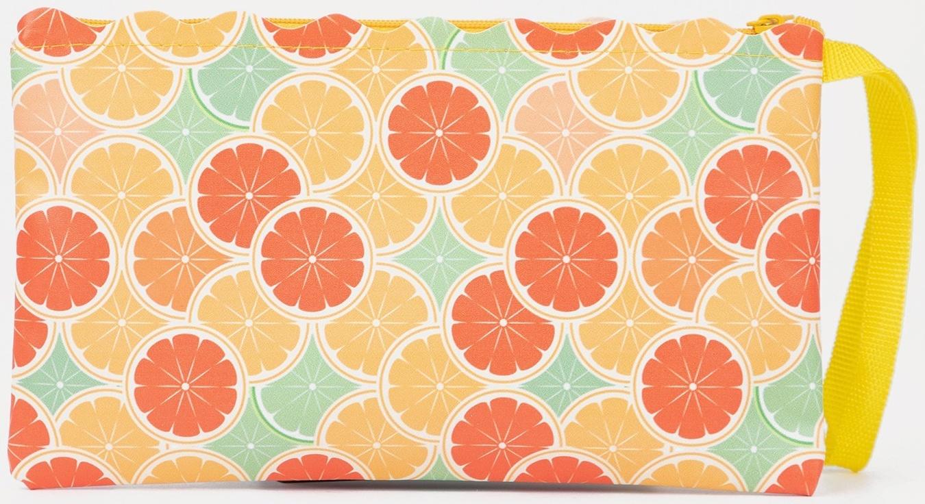 Косметичка на молнии, цвет оранжевый