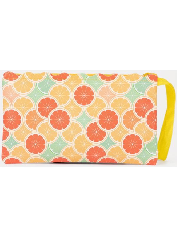 Косметичка на молнии, цвет оранжевый