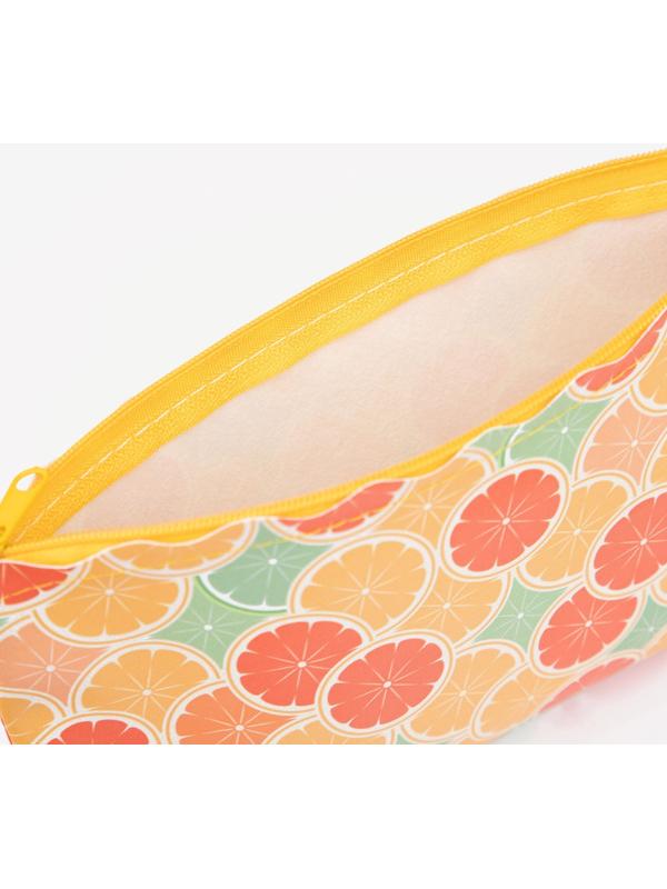 Косметичка на молнии, цвет оранжевый