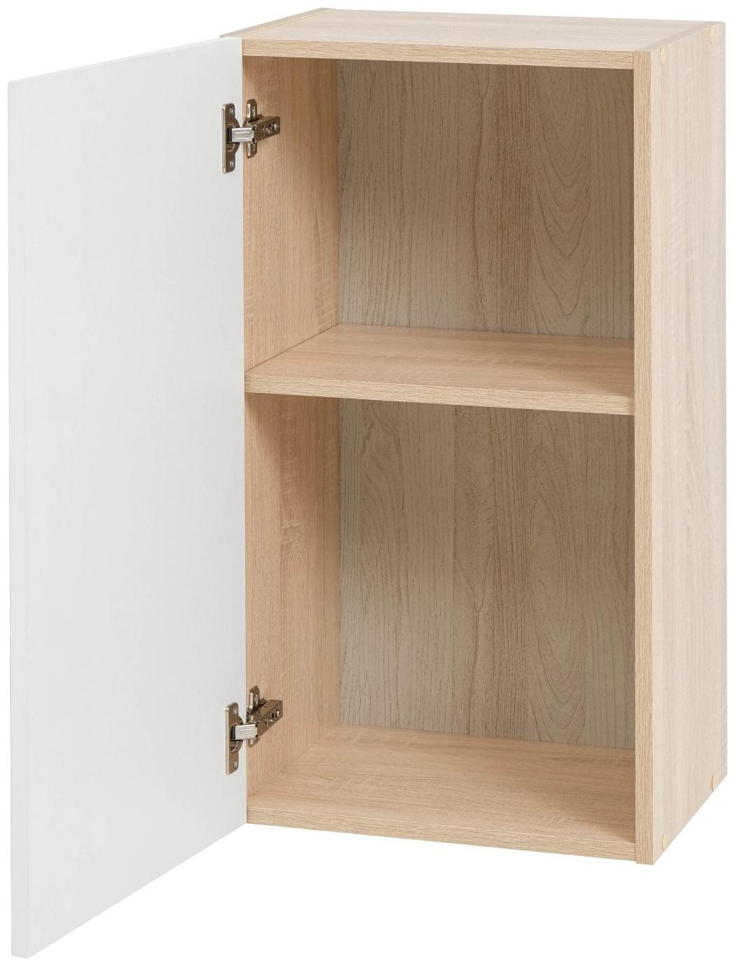 Шкаф навесной Квадро 400х310х720, Дуб сонома/Нубук Милк