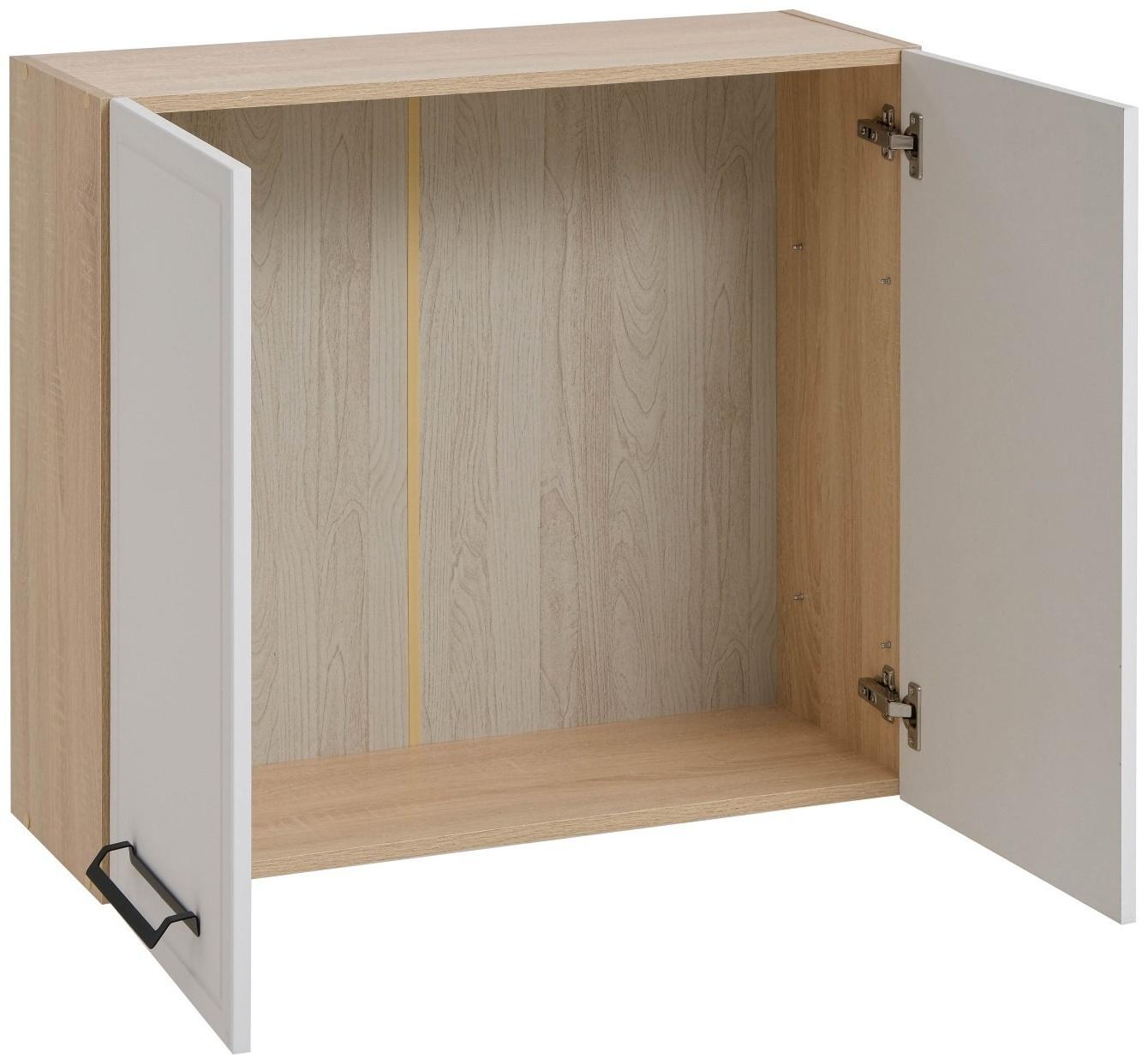 Шкаф навесной под посудосушитель Квадро 800х290х720, Дуб сонома/Нубук Милк