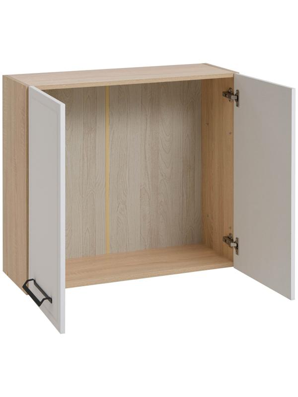 Шкаф навесной под посудосушитель Квадро 800х290х720, Дуб сонома/Нубук Милк