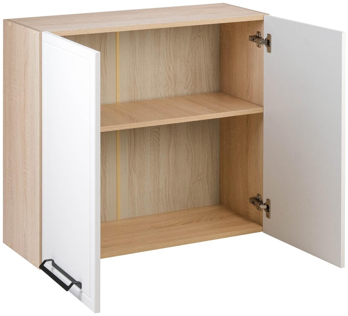 Шкаф навесной Квадро 800х310х720, Дуб сонома/Нубук Милк