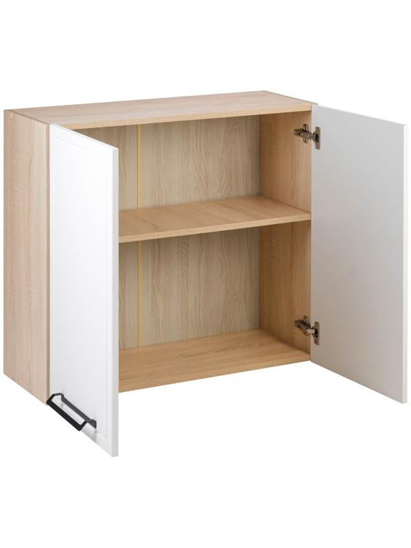 Шкаф навесной Квадро 800х310х720, Дуб сонома/Нубук Милк