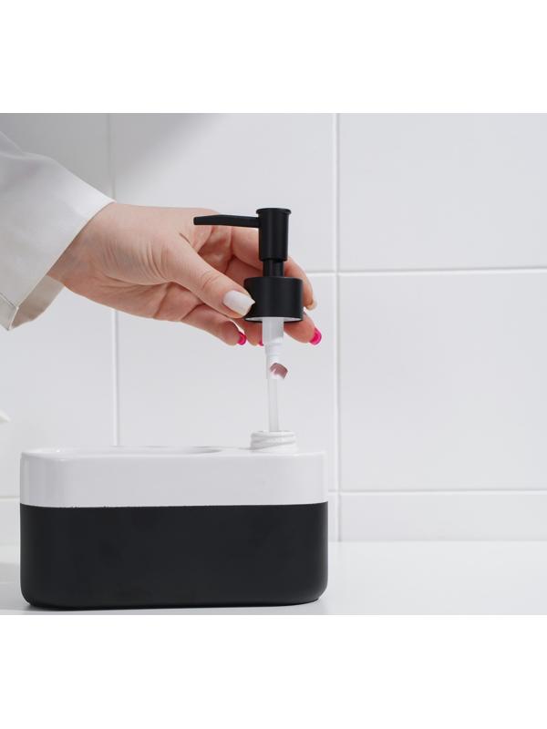 Дозатор для мыла с подставкой для губки SAVANNA Lines, 400 мл