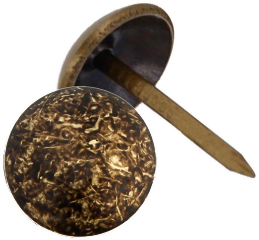 Гвозди ТУНДРА, декоративные, 11х17 мм, античная бронза, 50 шт