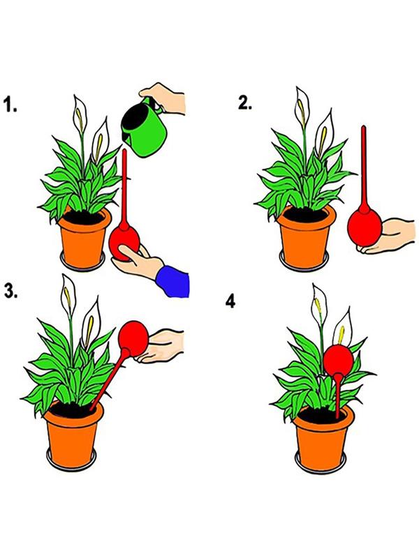 Автополив для домашних растений Greengo 380 мл, зелёный, 2 шт., пластиковый, высота 28 см