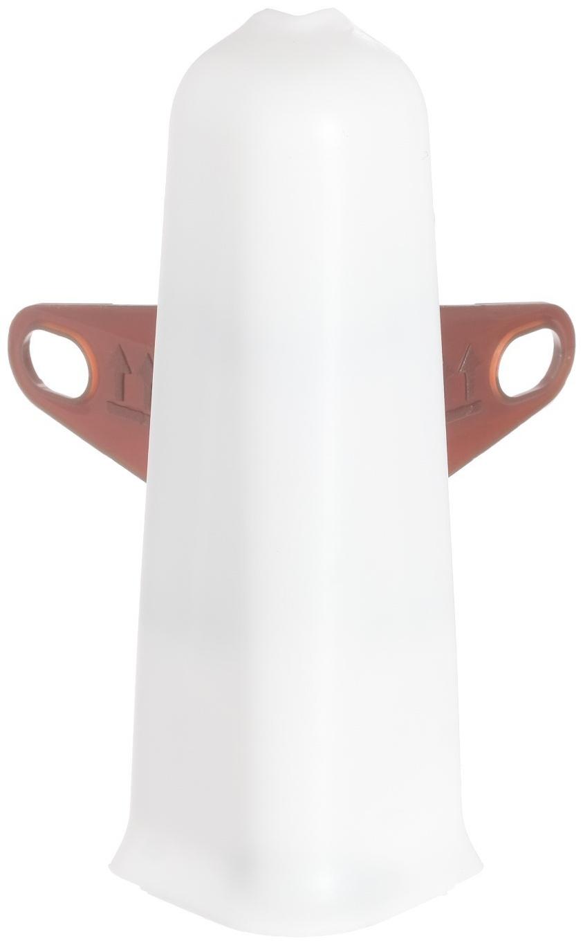 Угол наружный (внешний) с крепежом для плинтуса 85мм 