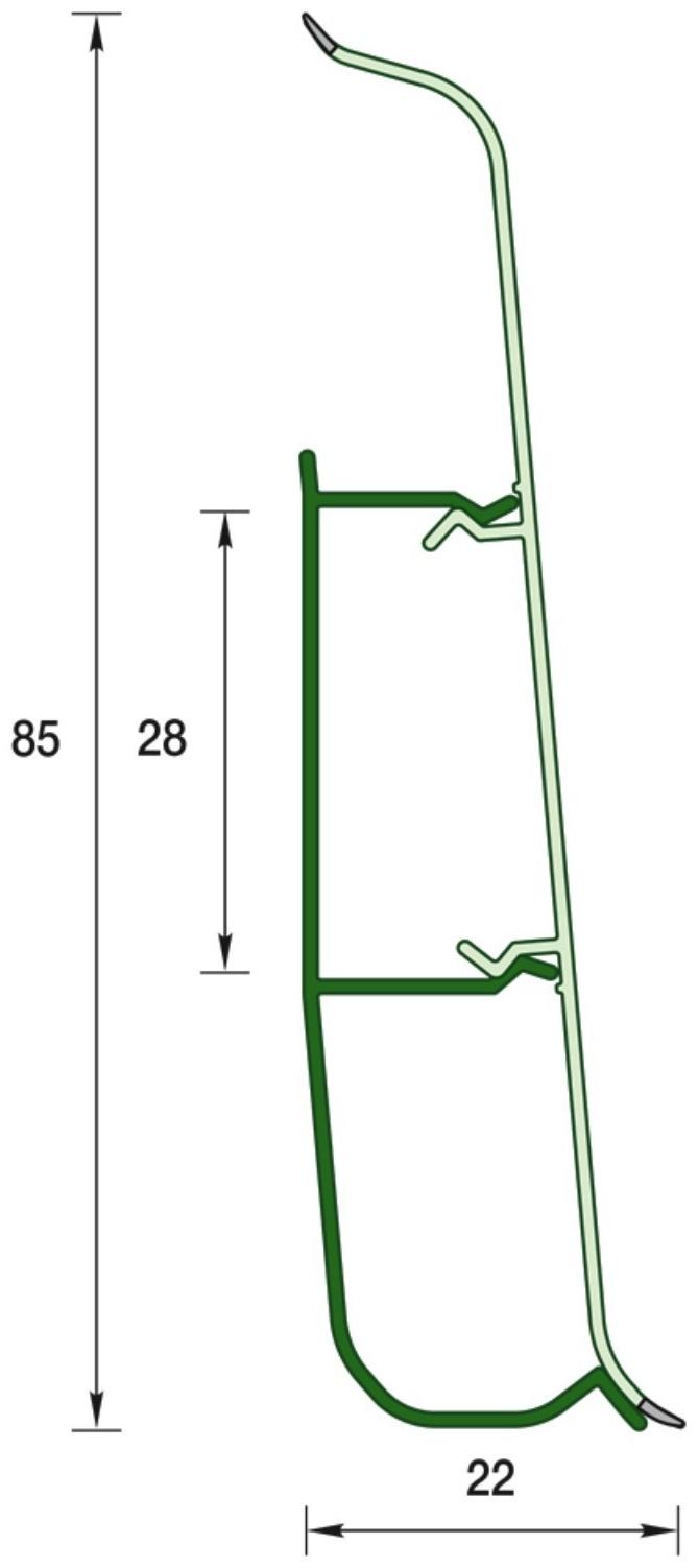 Плинтус напольный 85мм 2,2м 