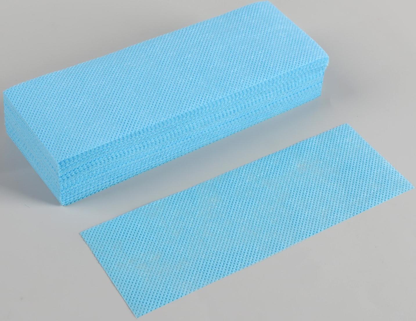 Полоски для депиляции, 20 × 7 см, 100 шт, цвет голубой