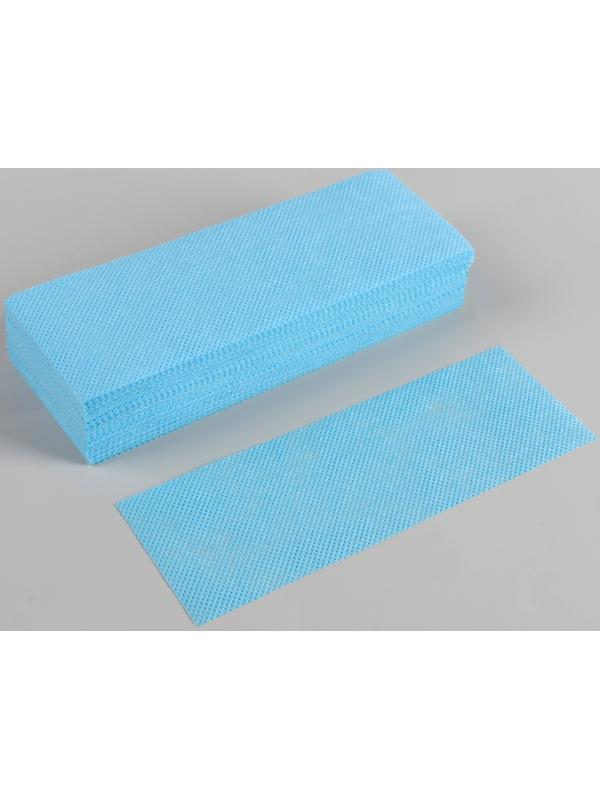 Полоски для депиляции, 20 × 7 см, 100 шт, цвет голубой