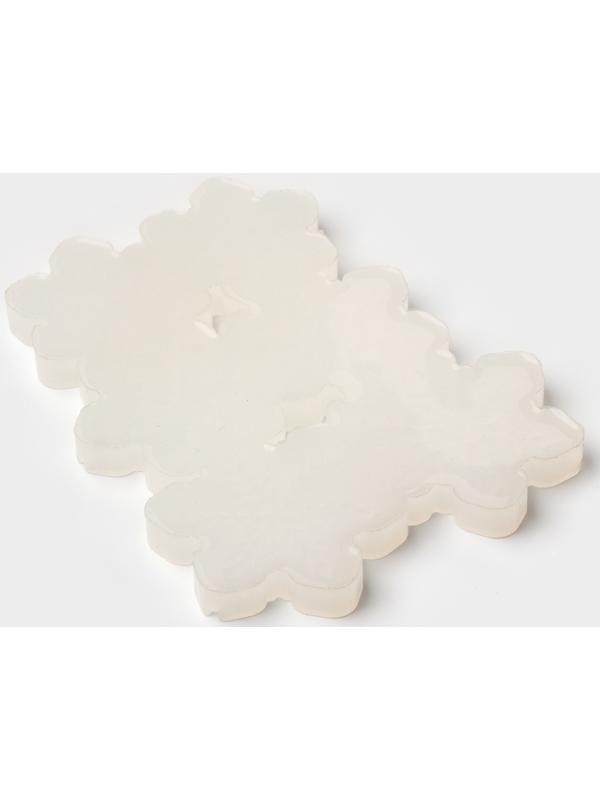 Силиконовый молд для леденцов и шоколада «Снежинки», 17×10×0,8 см, d=5 см, d=4,5 см, цвет прозрачный