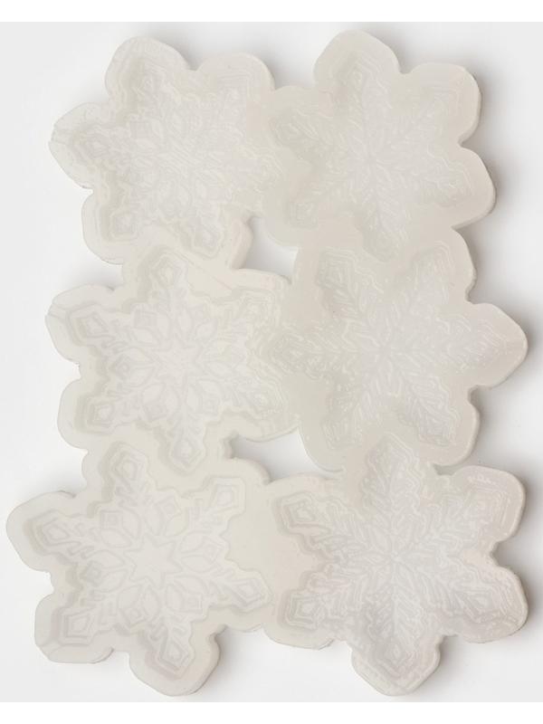 Силиконовый молд для леденцов и шоколада «Снежинки», 17×10×0,8 см, d=5 см, d=4,5 см, цвет прозрачный