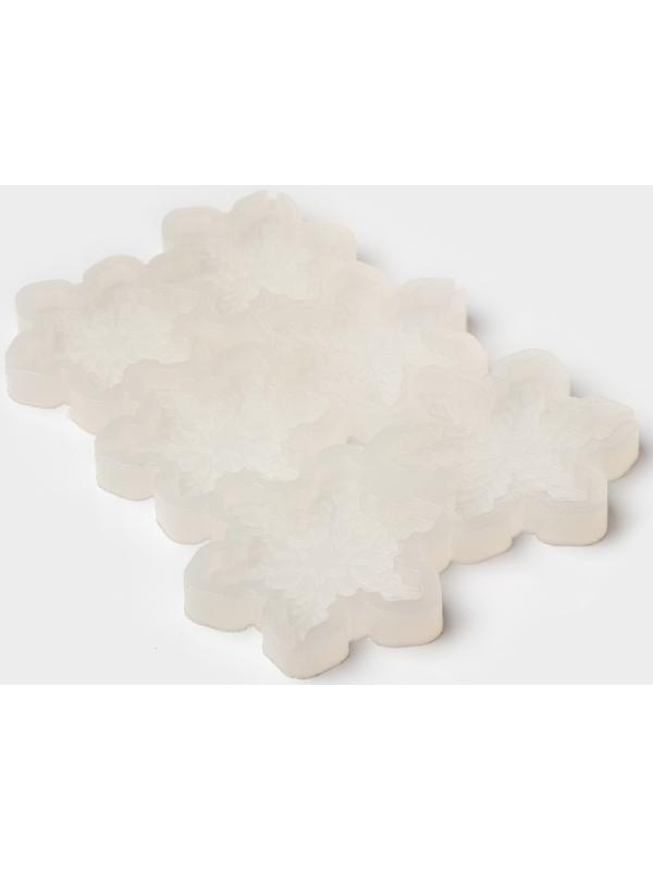 Силиконовый молд для леденцов и шоколада «Снежинки», 17×10×0,8 см, d=5 см, d=4,5 см, цвет прозрачный