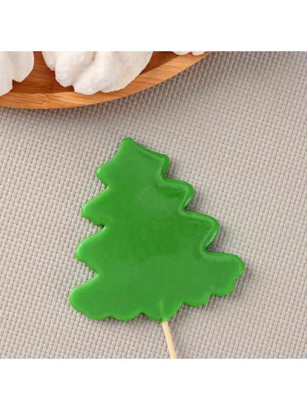 Силиконовый молд для леденцов и шоколада «Ёлка», 12×9×0,8 см, h=8 см, цвет прозрачный