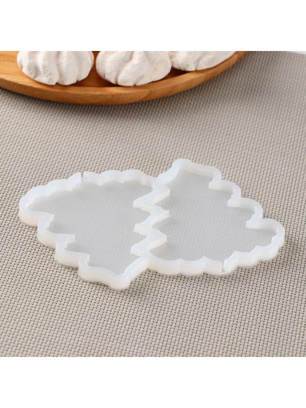 Силиконовый молд для леденцов и шоколада «Ёлка», 12×9×0,8 см, h=8 см, цвет прозрачный