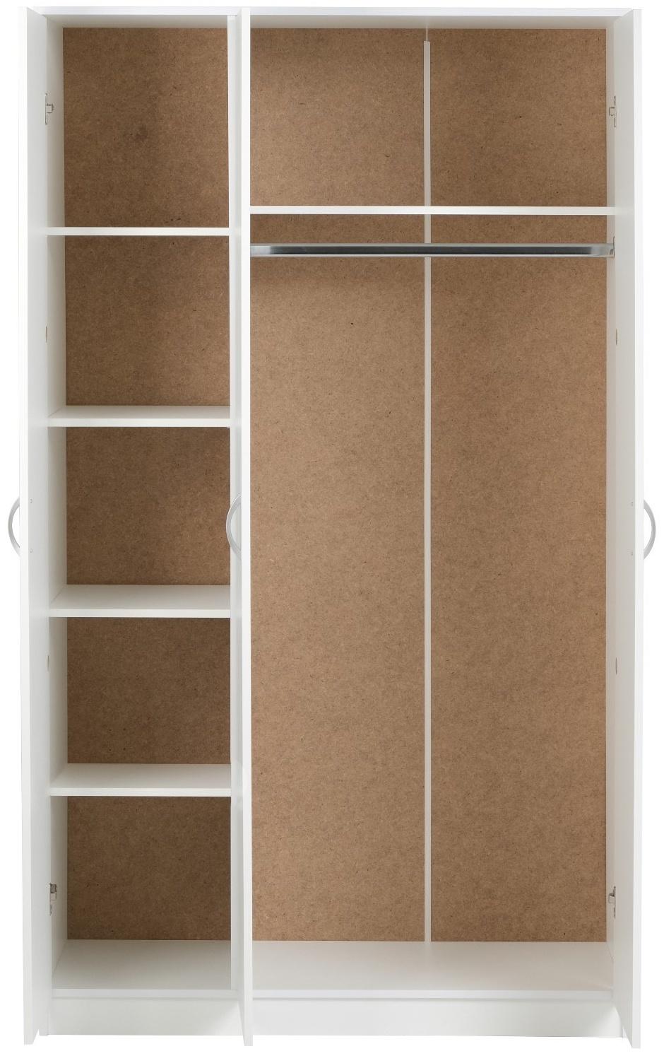 Шкаф распашной 3-х створчатый, 1210х500х2100, Белый