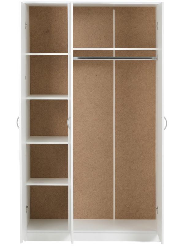 Шкаф распашной 3-х створчатый, 1210х500х2100, Белый