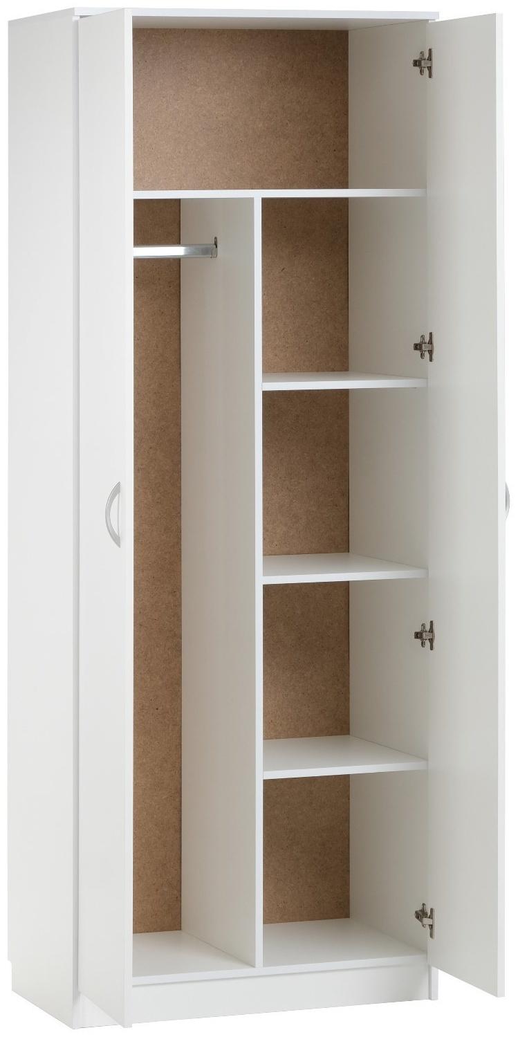 Шкаф распашной 2-х створчатый, 810х500х2100, Белый