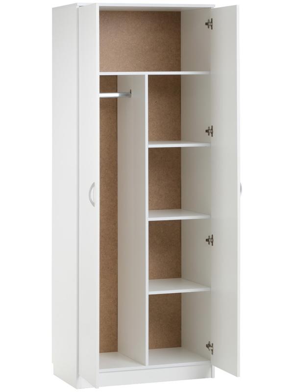 Шкаф распашной 2-х створчатый, 810х500х2100, Белый