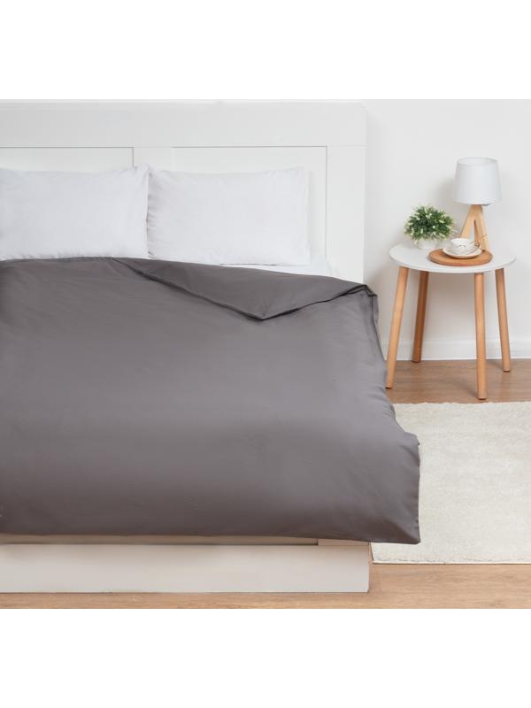 Пододеяльник Этель 200х215, цвет серый, 100% хлопок, бязь125 г/м2