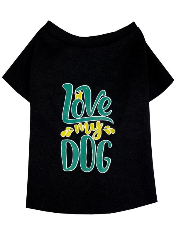 Футболка для собак с термопринтом, размер 20 (ДС 20, ОГ 30-32, ОШ 17-18 см), микс