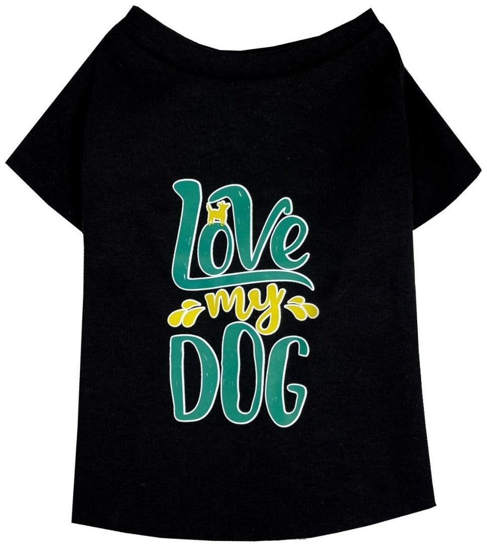 Футболка для собак с термопринтом, размер 28 (ДС 28, ОГ 36-38, ОШ 21-22 см), микс