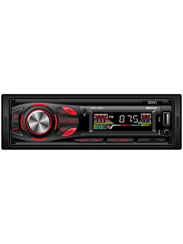 Автомагнитола MP3/WMA Econ HED-32BT, 50Вт, USB, MP3, AUX, Bluetooth, цвет чёрный