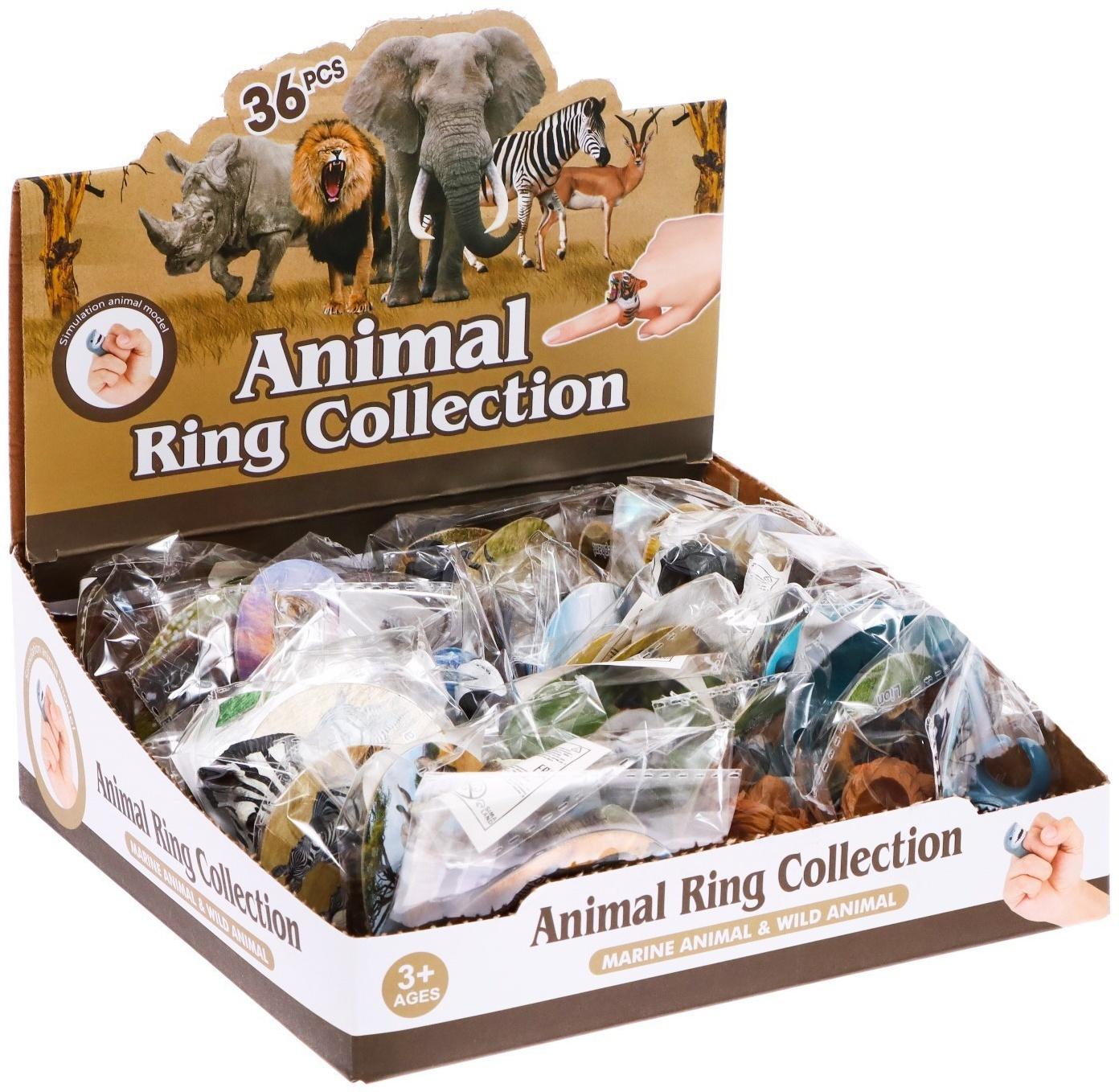 Игровое кольцо «Мир животных» 3,5 × 4,5 × 2,5см, 12 видов, МИКС