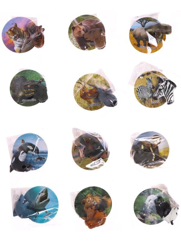 Игровое кольцо «Мир животных» 3,5 × 4,5 × 2,5см, 12 видов, МИКС