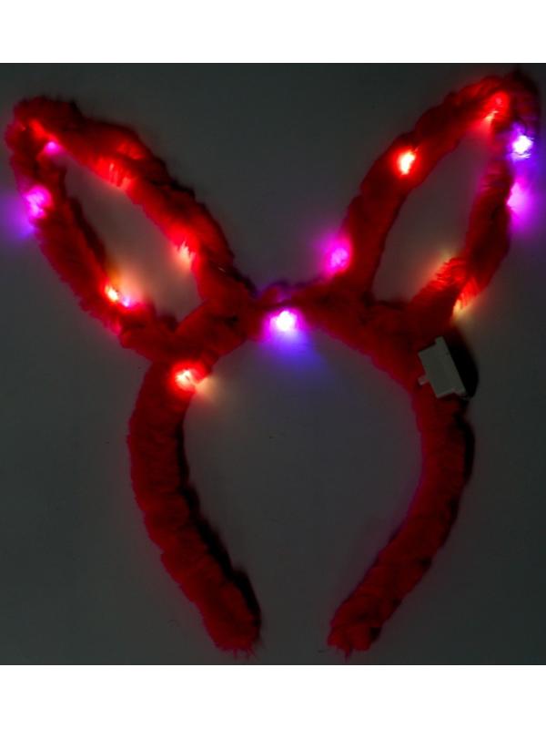 Карнавальный ободок «Зайка» световой, цвета МИКС