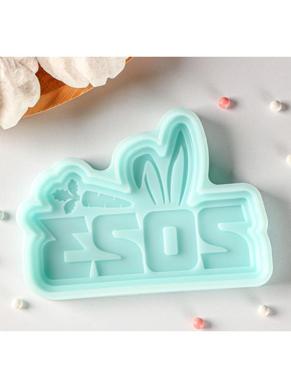 Силиконовая форма «2023 Ушки», 11×7,7×1 см, цвет бирюзовый