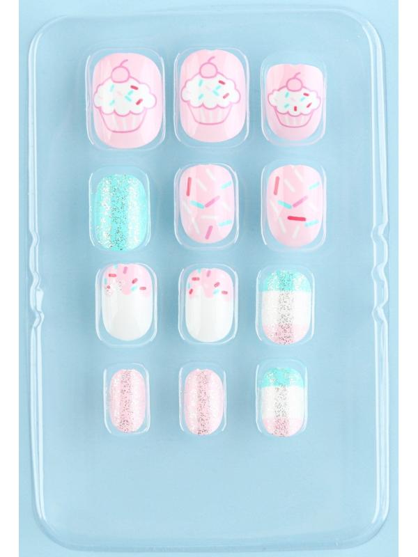 Детские накладные ногти «Сладкий стиль», 12 шт