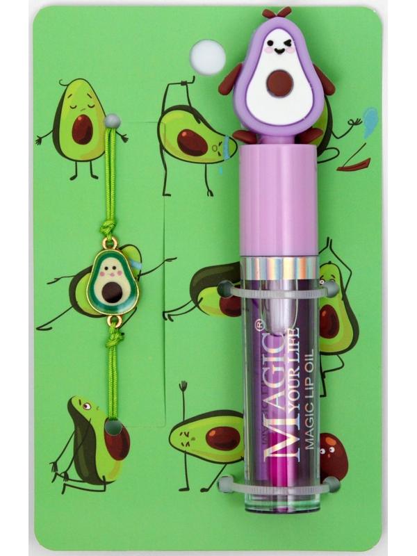 Набор 2 предмета: браслет, блеск для губ 