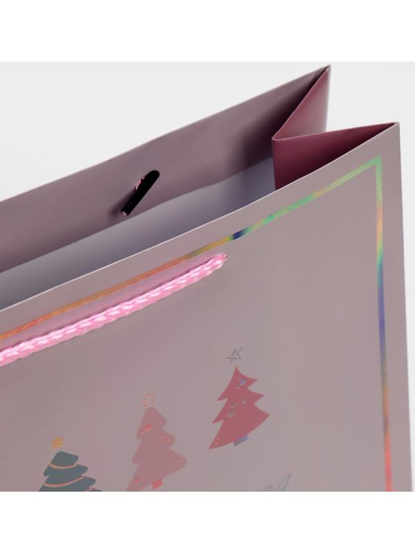 Пакет голографический вертикальный «Моменты», 26 × 32 × 9 см