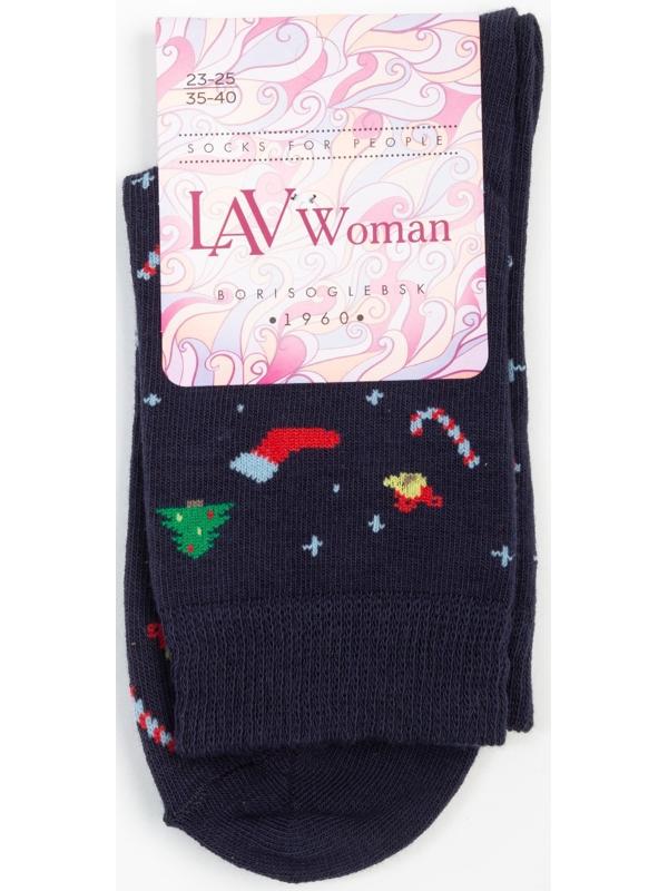 Носки женские, цвет синий, размер 23-25