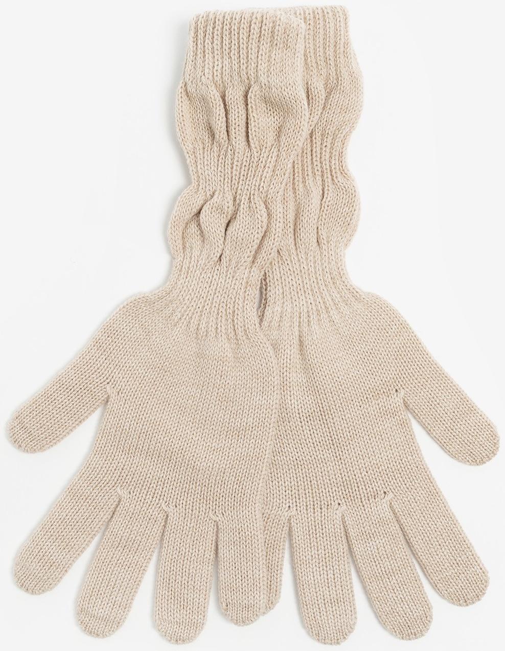 Перчатки женские, цвет бежевый, размер 18