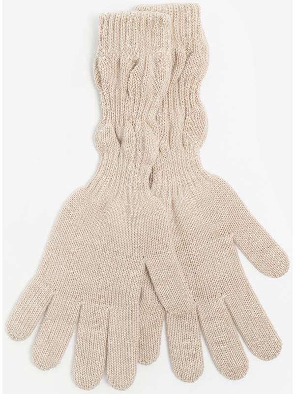 Перчатки женские, цвет бежевый, размер 18