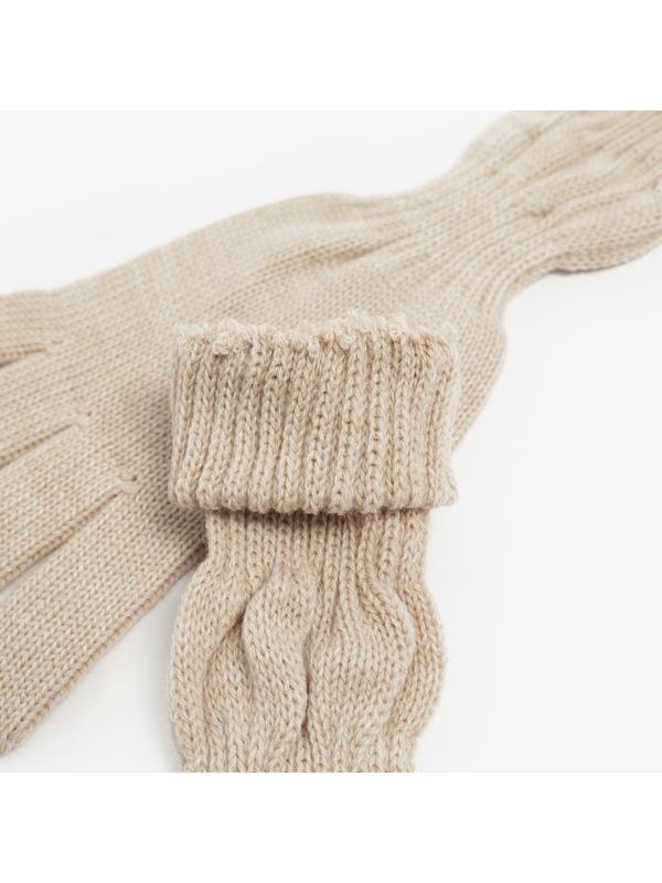 Перчатки женские, цвет бежевый, размер 18