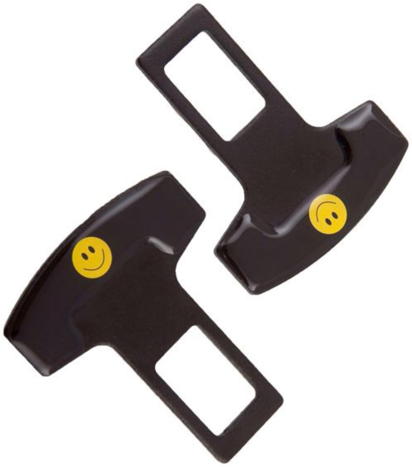 Заглушка ремня безопасности Skyway Смайлик, черный, 90*55 мм, 2 шт.