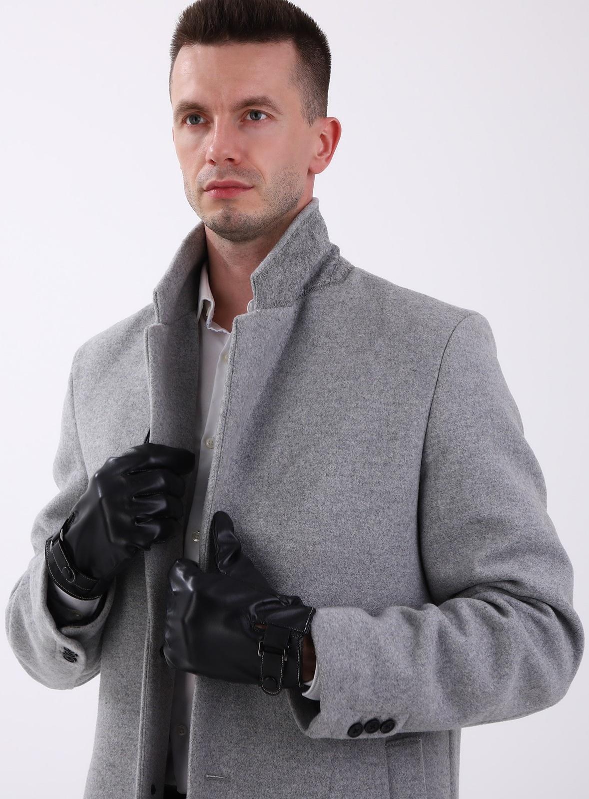 Перчатки мужские, безразмерные, с утеплителем, цвет чёрный