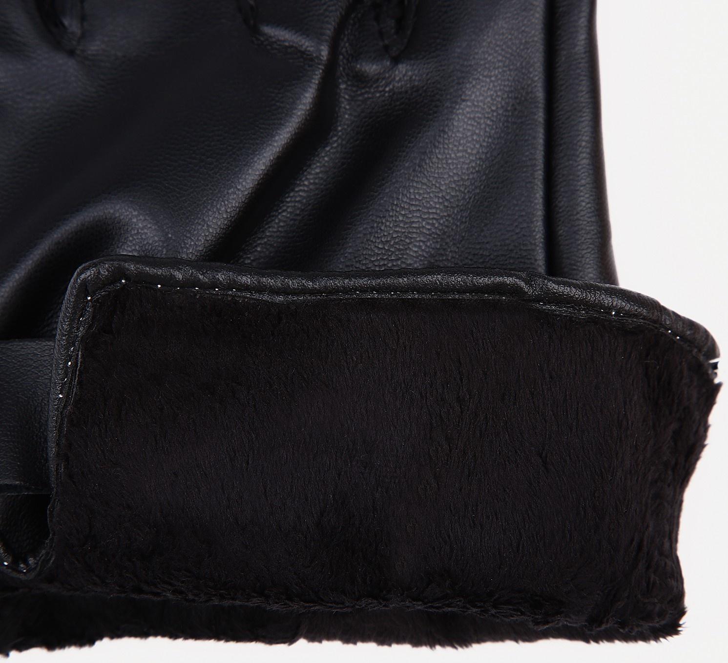 Перчатки мужские, безразмерные, с утеплителем, цвет чёрный