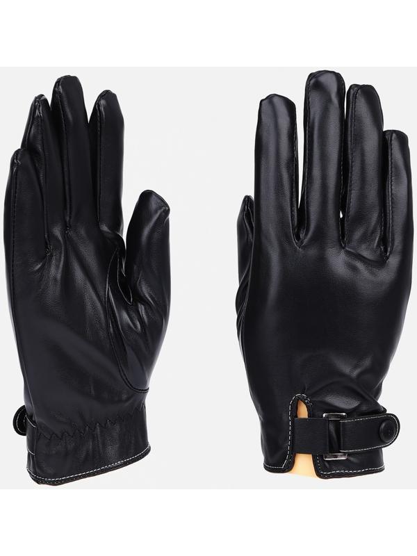 Перчатки мужские, безразмерные, с утеплителем, цвет чёрный