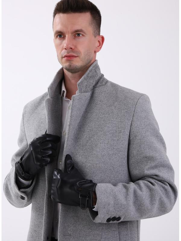 Перчатки мужские, безразмерные, с утеплителем, цвет чёрный